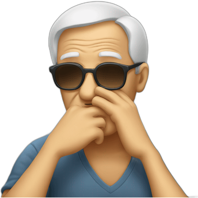 old man with sunglasses facepalm emoji