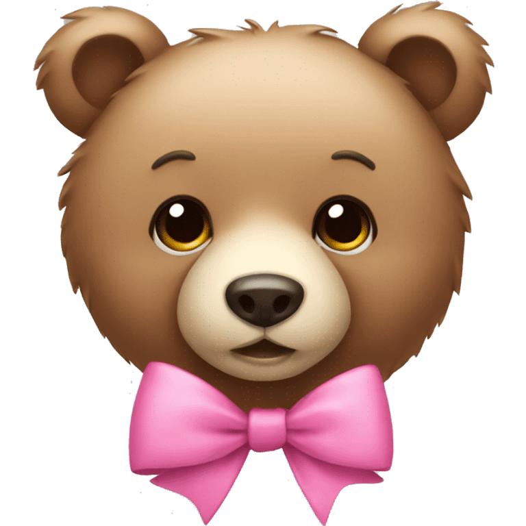 bear with pink bow emoji