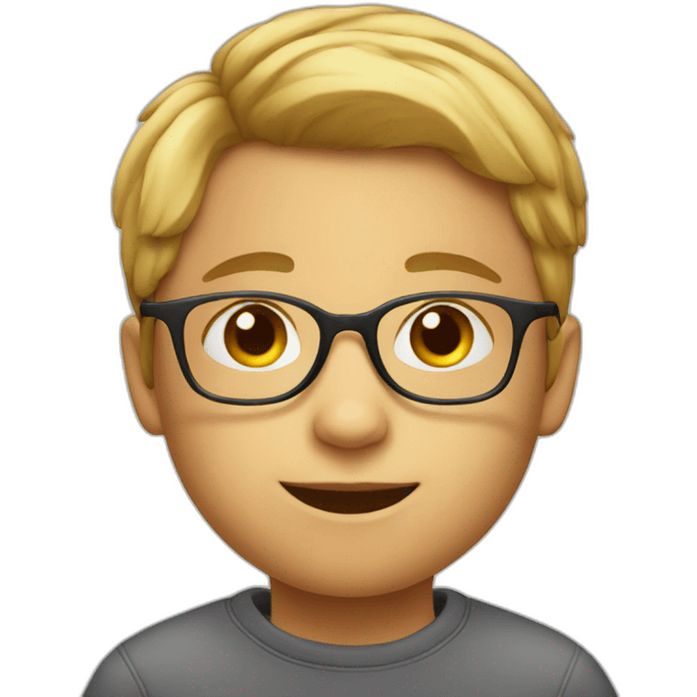 smart child in glasses emoji