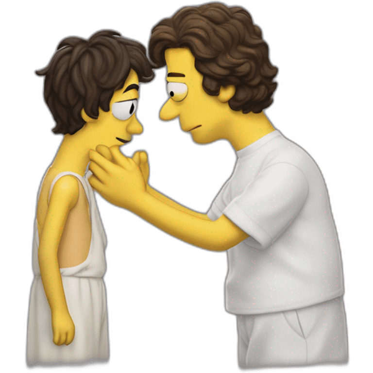 Homer Simpson meeting Timothee chalamet emoji