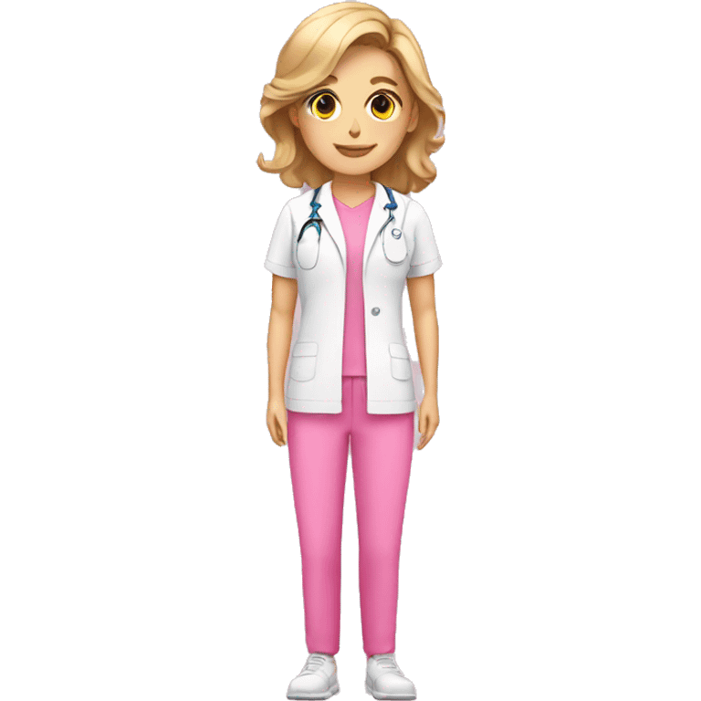 Pink uniform physiotherapist  emoji