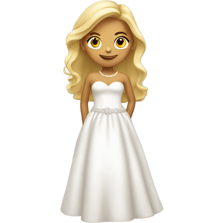 blonde girl in wedding dress emoji