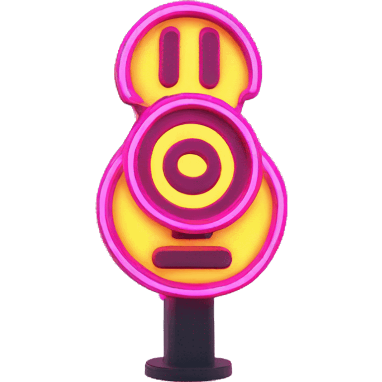 glowing neon stop sign emoji