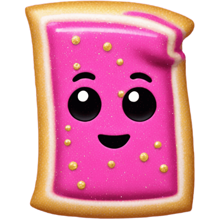 Hot pink glittery pop tart  emoji