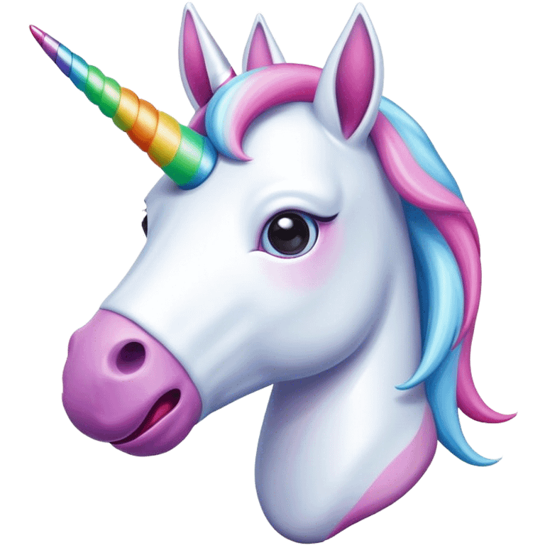 Unicorn with a dummy in mouth  emoji