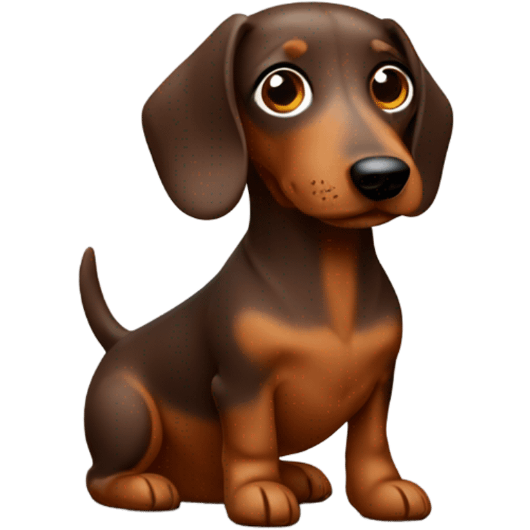 Sausage dog brown emoji