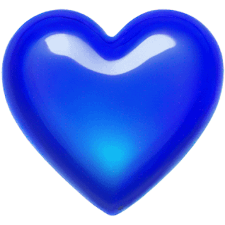 Neon glass cobalt heart  emoji