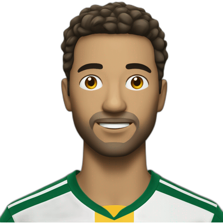 Um timo de futebol campeão emoji