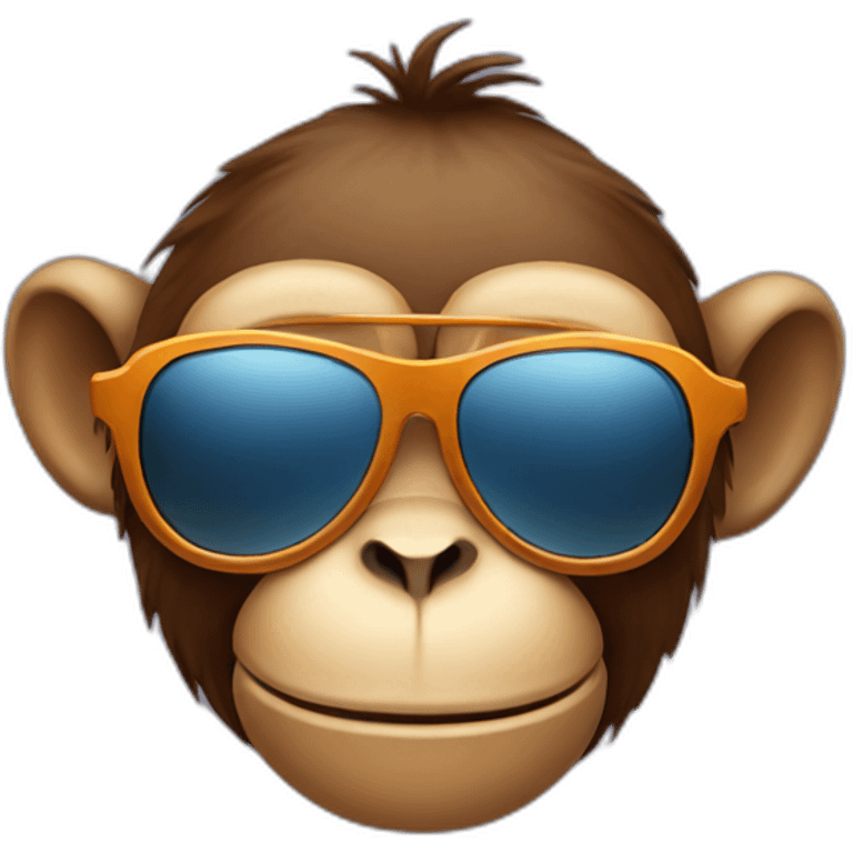 Monkey that makes a middle finger with sunglasses emoji