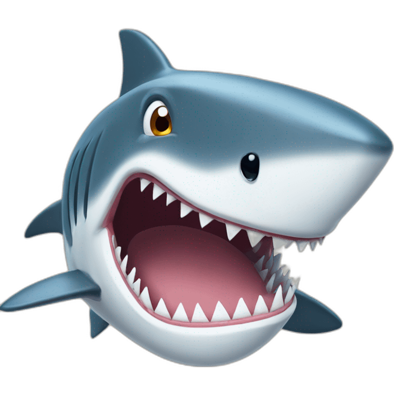 Funny shark emoji