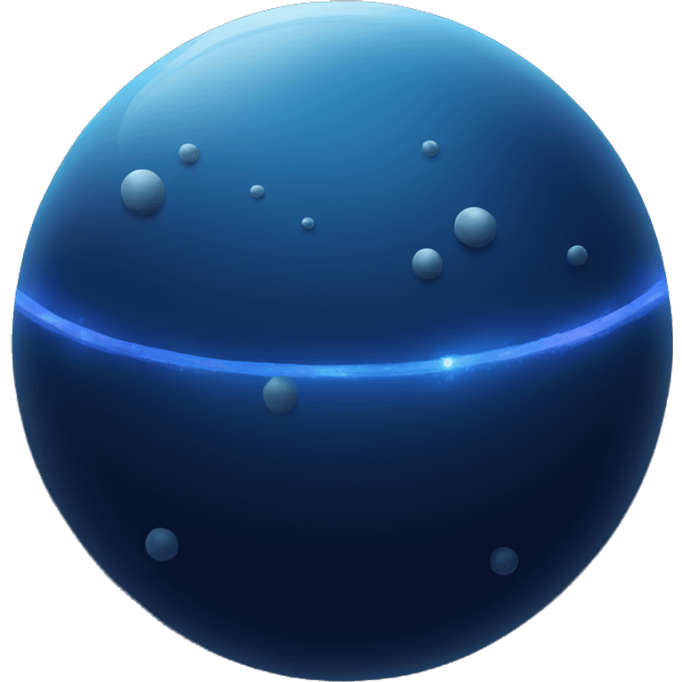 Dark blue futuristic planet with fog emoji