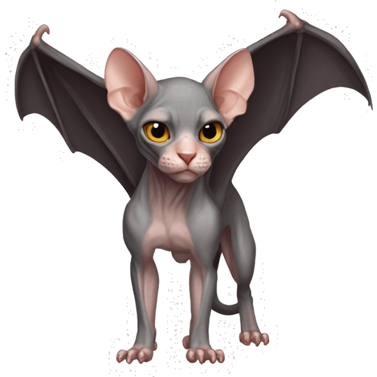 Cool Bat-Sphynx-Rat-Mouse-Rodent-Hybrid full body emoji