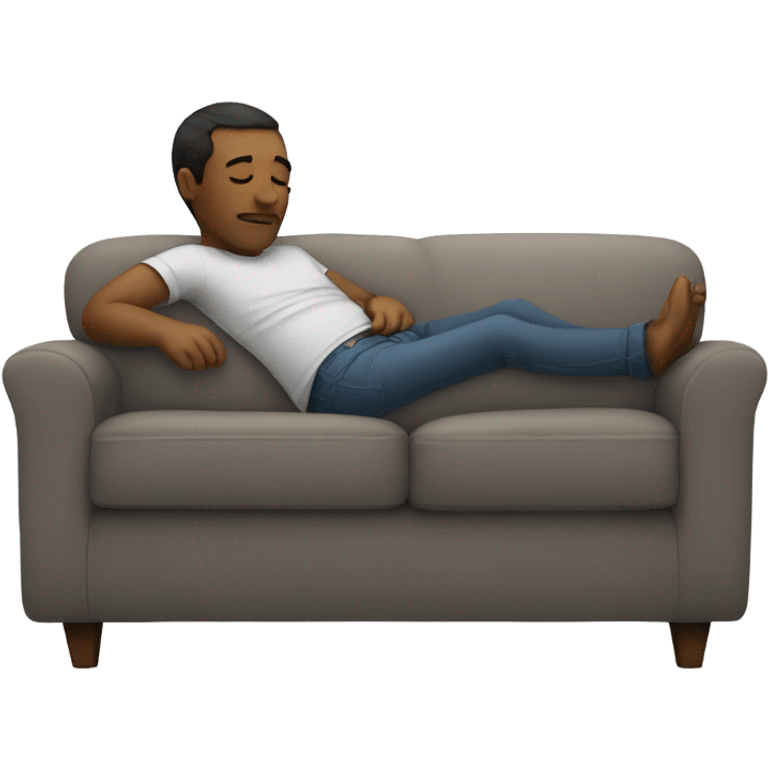 Man sleeping on couch emoji