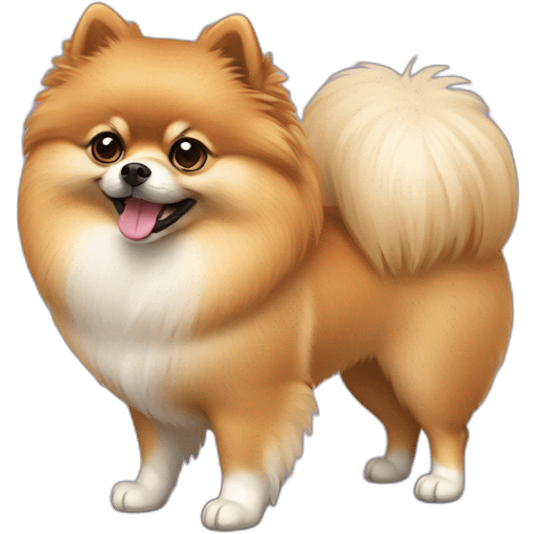 Pomeranian full body emoji