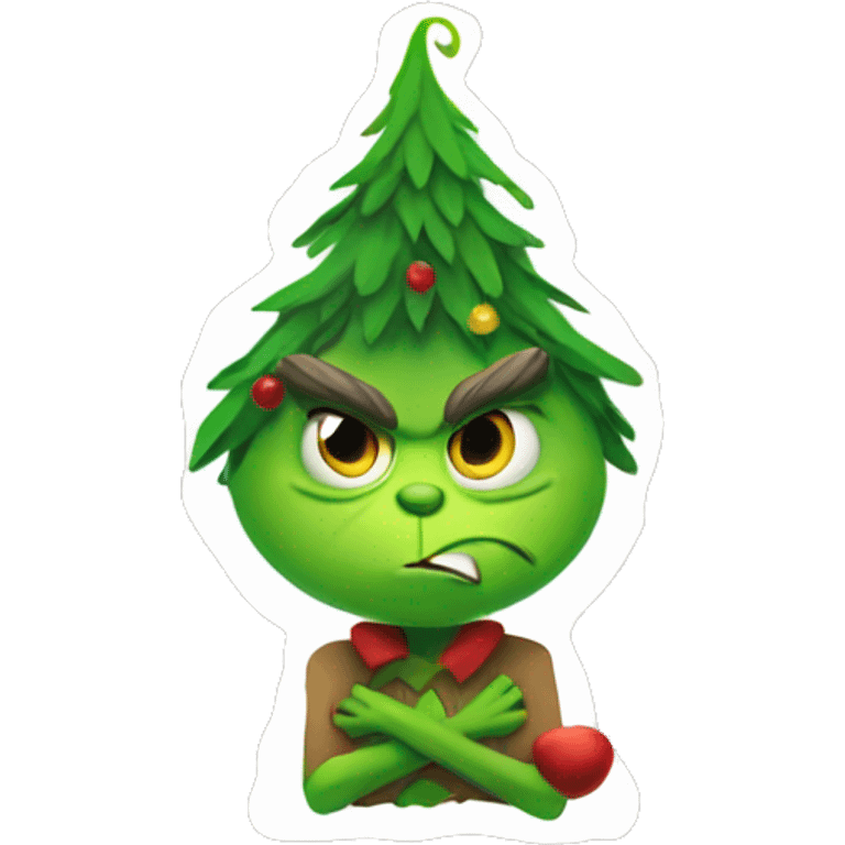 Grinch taking tree emoji