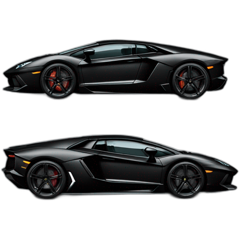 lamgorghini aventador in black from outside emoji