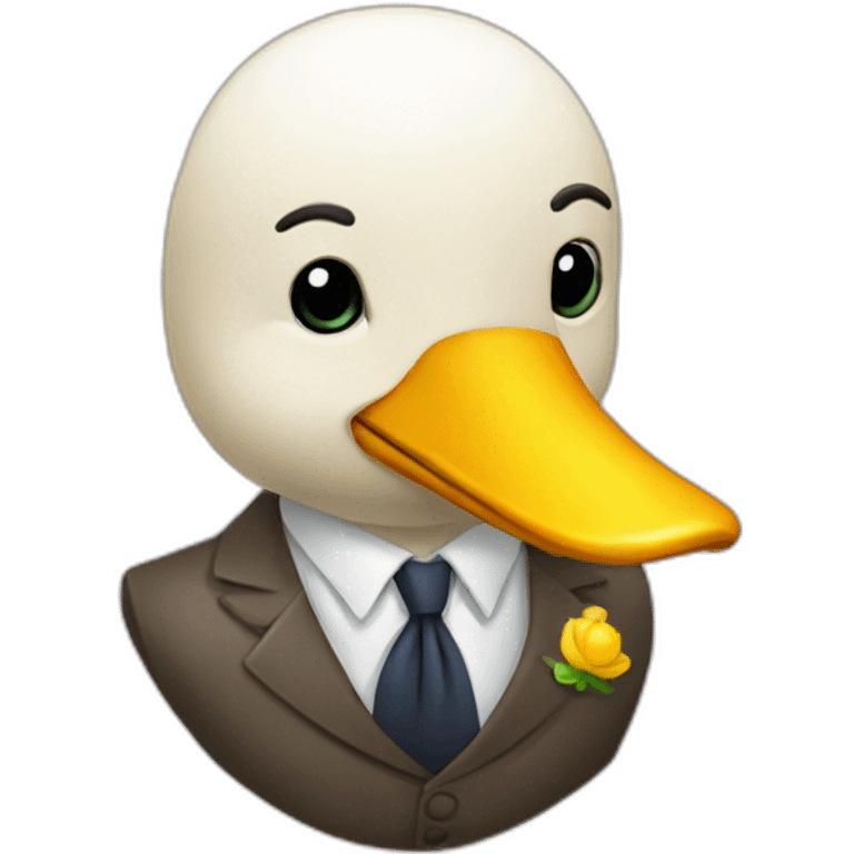 Pato con corbata emoji