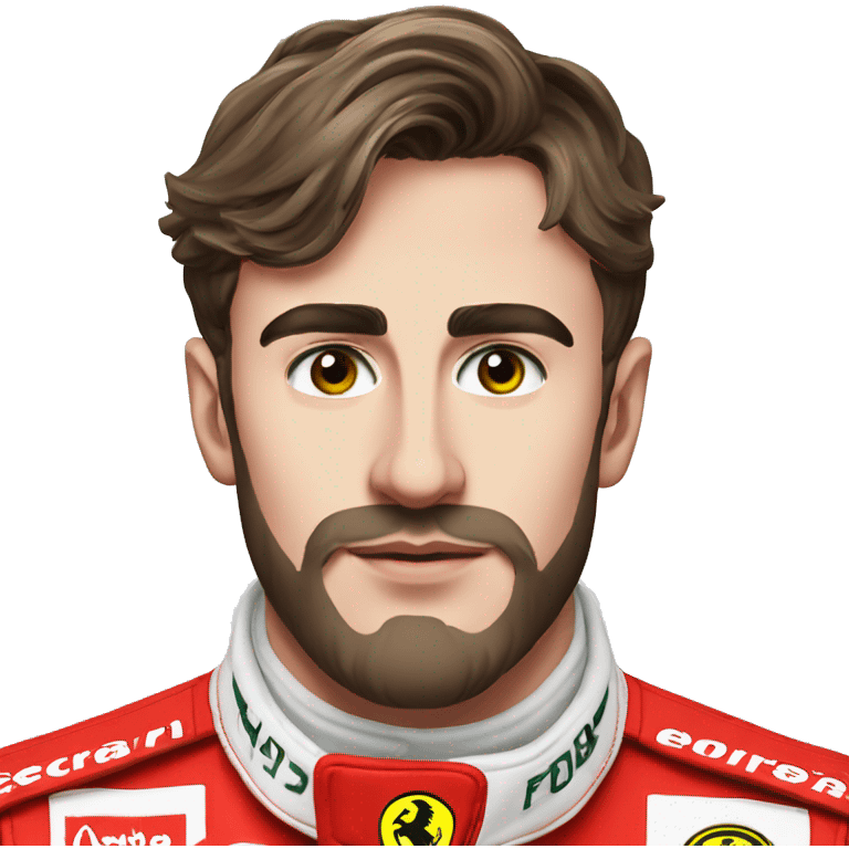 formula 1 ferrari Charles Leclerc with beard emoji