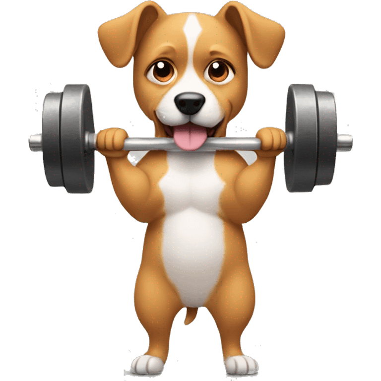 Dog lifting weights  emoji