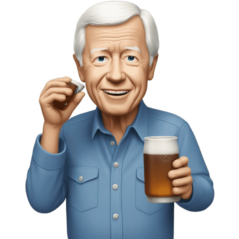 Jimmy Carter drinking a chug jug emoji