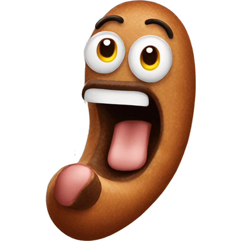 Crazy sausage emoji