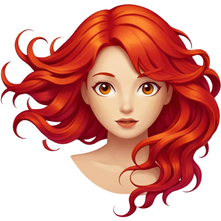 Woman with red hair emoji