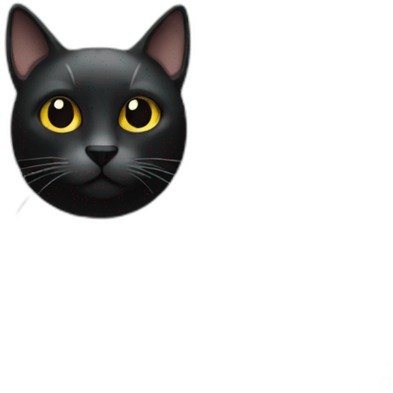 Black cat dark emoji