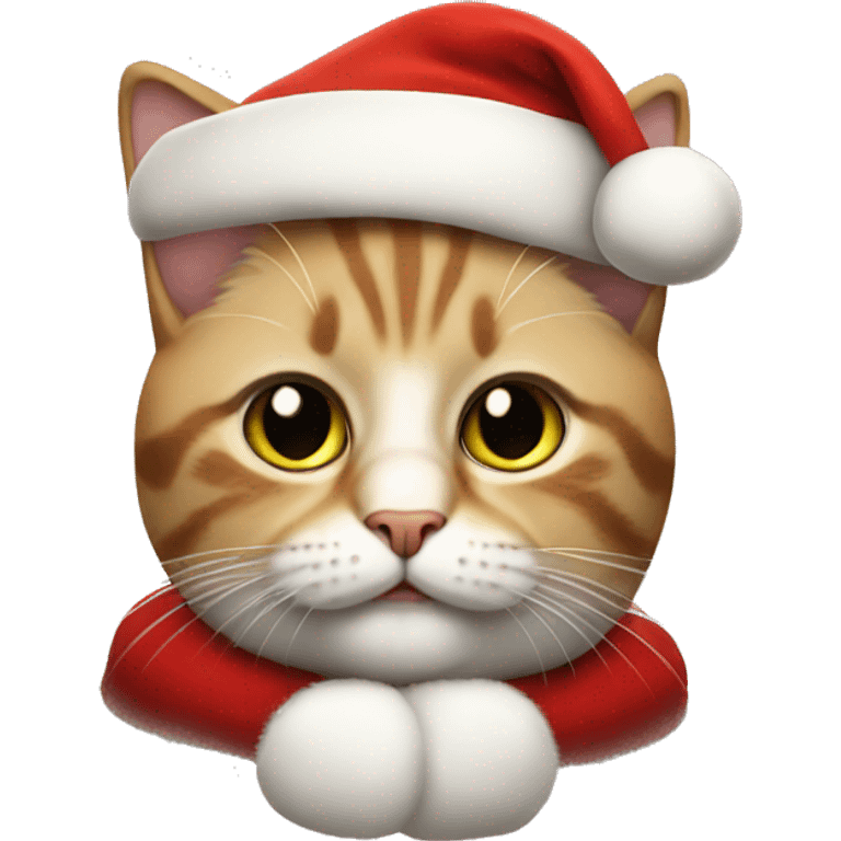 cat dressed as santa claus emoji