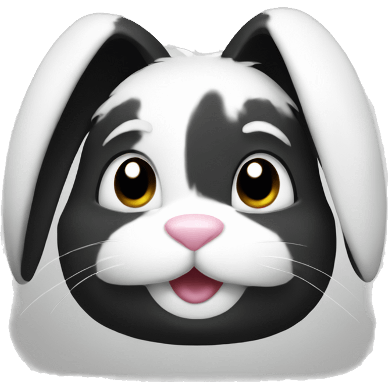 Black and white bunny emoji