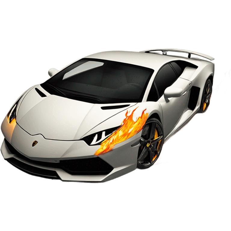 lamborghini, fire emoji