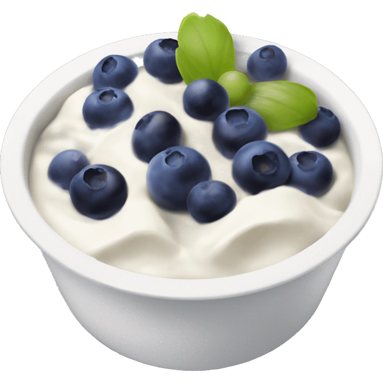 yoghurt bowl with grapes and blueberries on top emoji