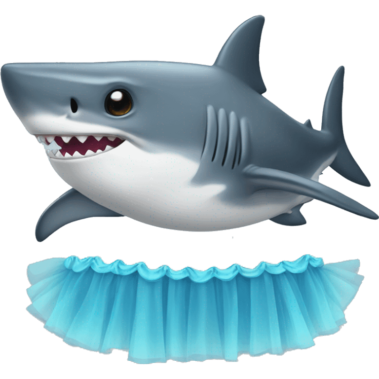 Shark with a tutu emoji