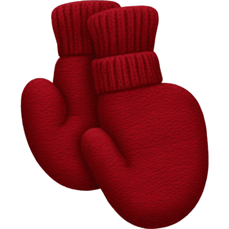 Red mittens. Burgundy.  emoji