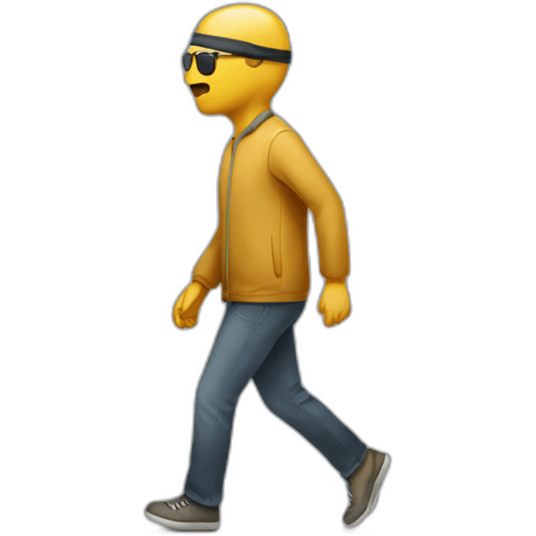 blind human walking emoji