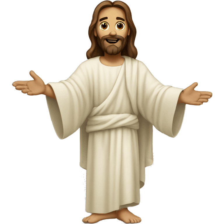 jesus with foot  emoji