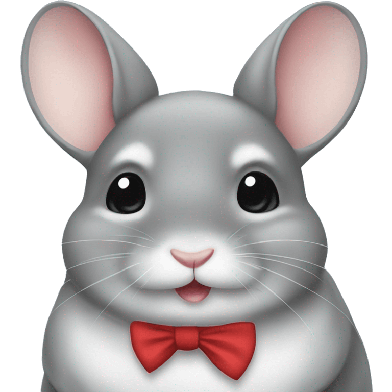 Chinchilla with bow  emoji