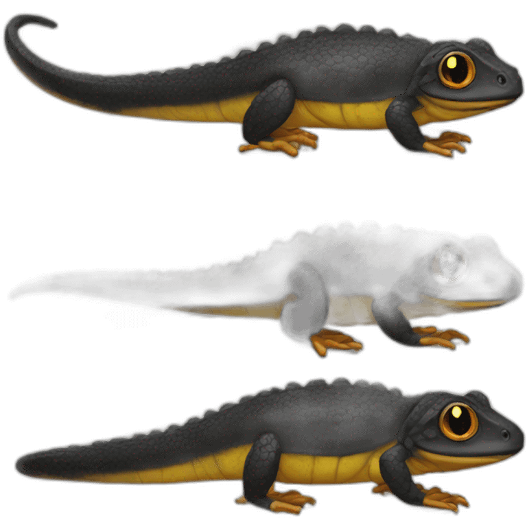 Salamandra negra dibujo emoji