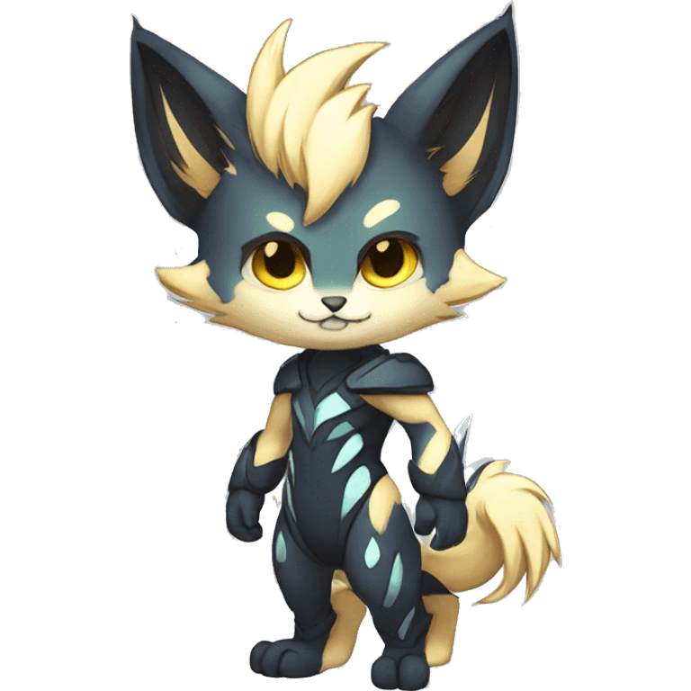 Anthro-Edgy-Cool-Contrast-Colors-Fantasy-Fur-Sona-Chibi-Shiny-Fakémon-Hybrid full body emoji