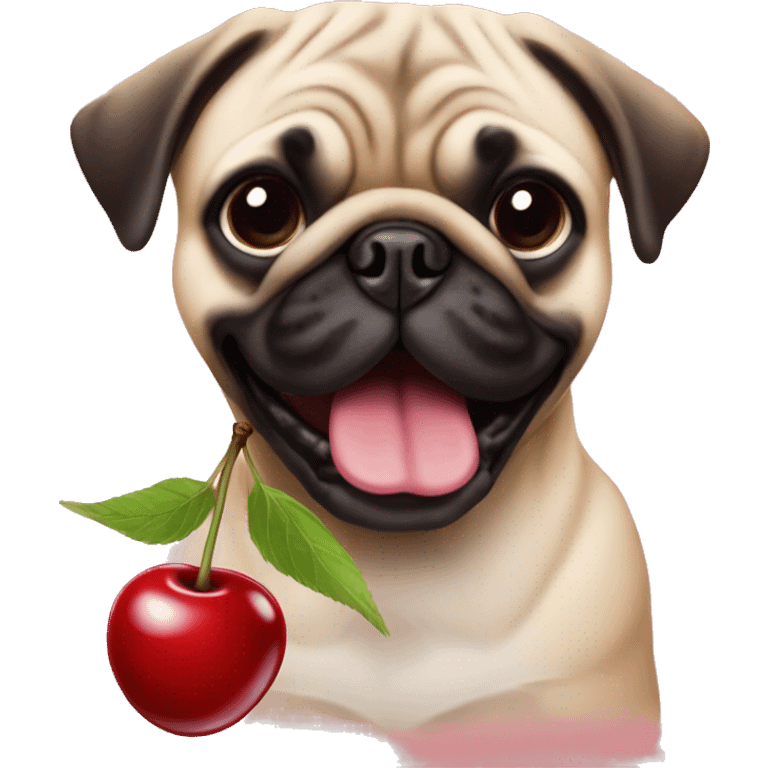  Cherry with pug emoji