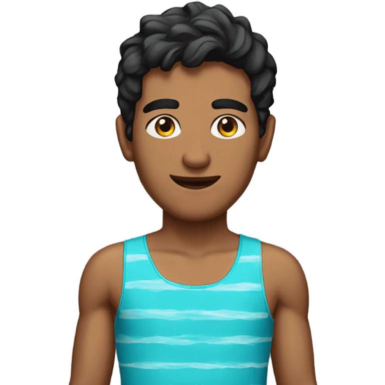 pakistani young man in swimsuit  emoji