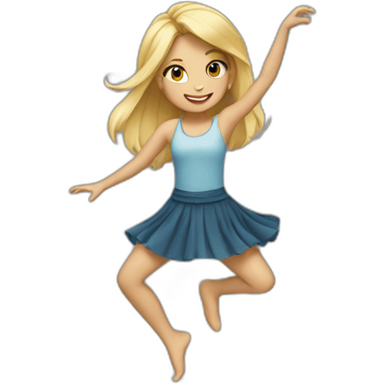 blond girl dancing emoji