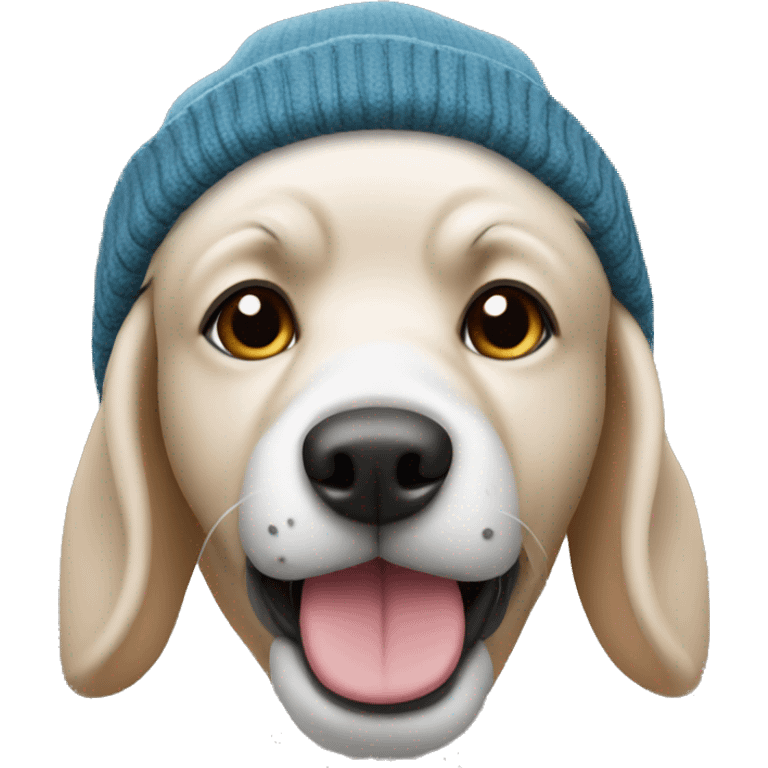 Dog wearing a beanie emoji