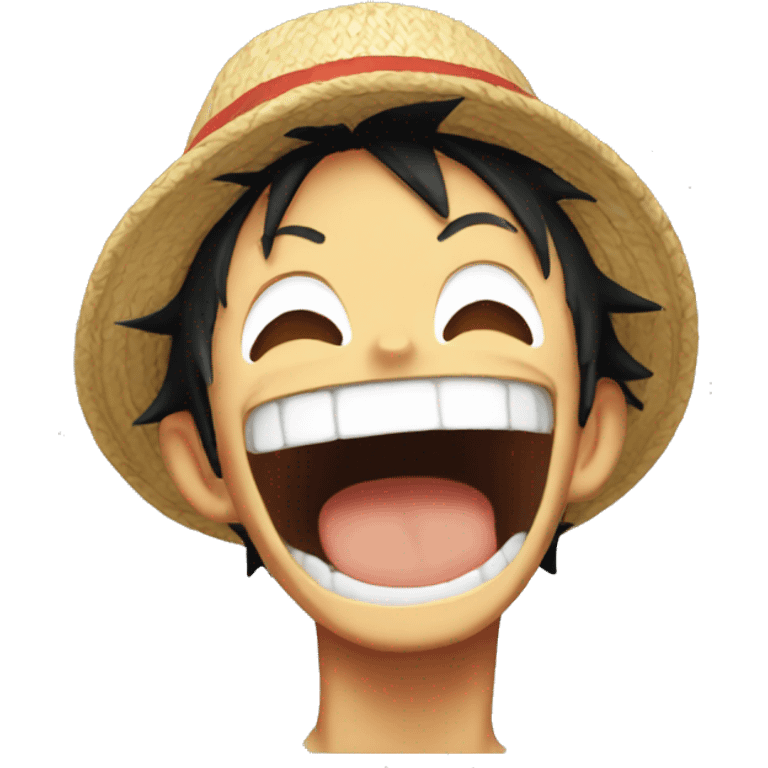 Luffy laughing emoji