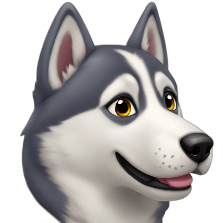 Husky dando un beso  emoji