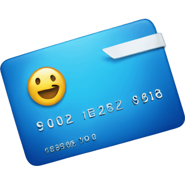 Blue payment card emoji