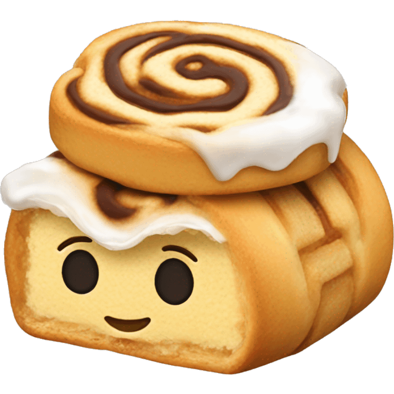 cinamonroll with lotus biscuits  emoji