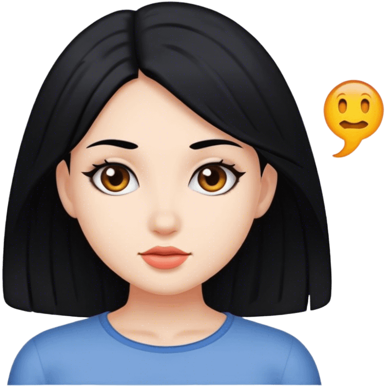 A girl with black hair  emoji