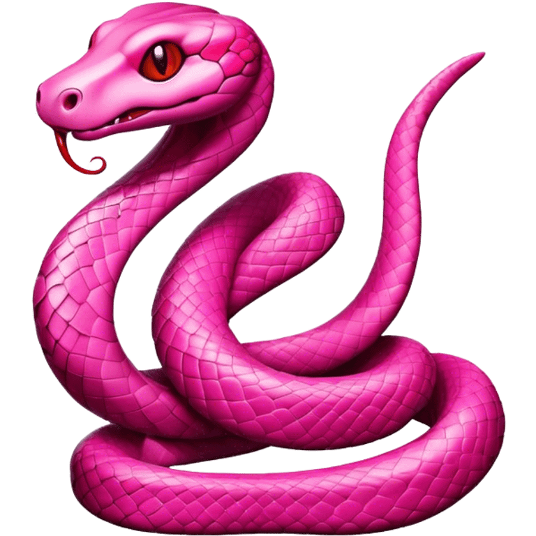 snake bleeding out pink  emoji