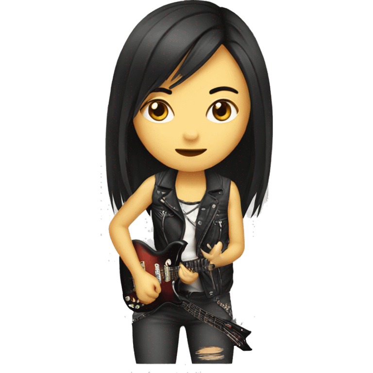 Rock girl Asian  emoji