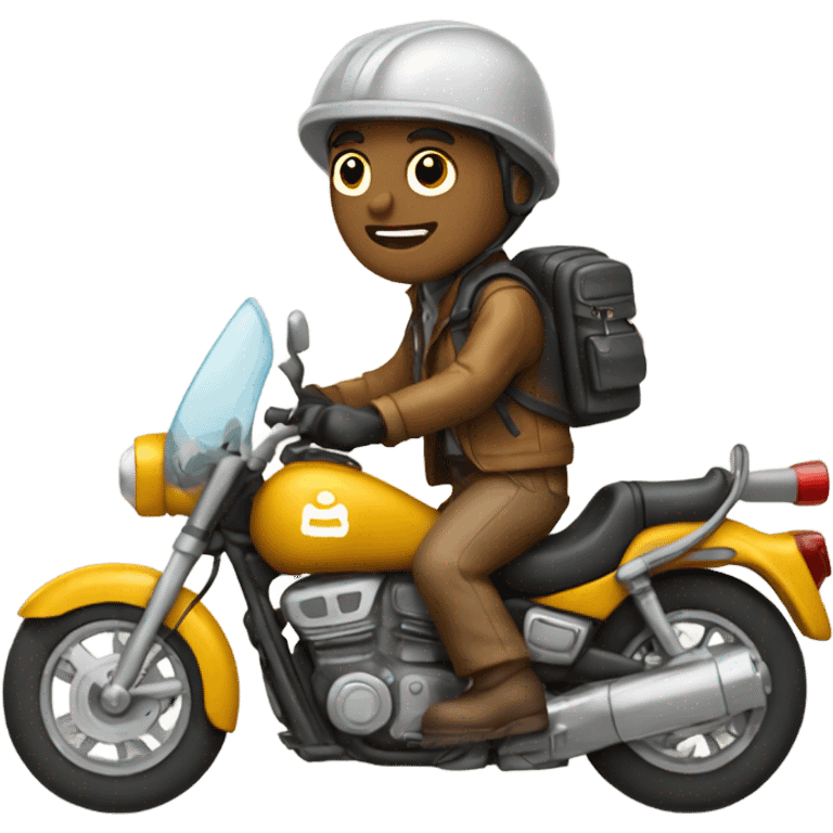 Geologist riding a motorcycle  emoji